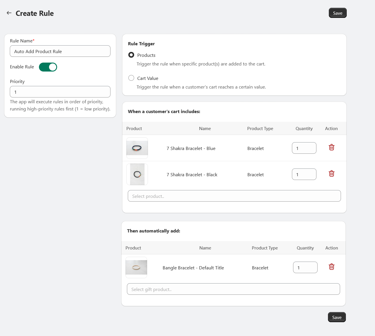 Create Rule Form