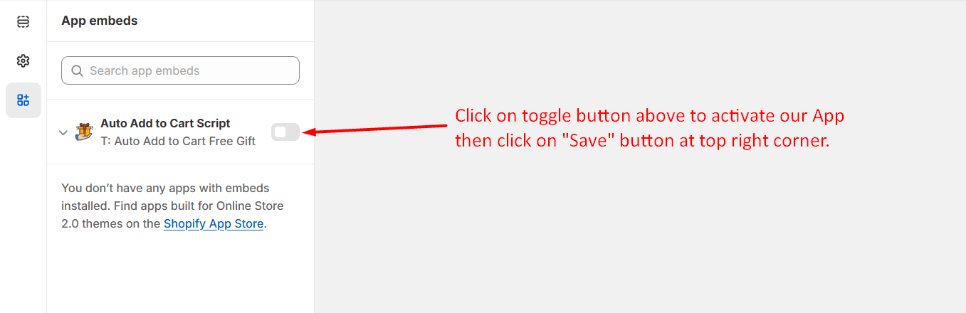 Enable App Embed